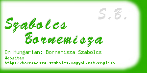 szabolcs bornemisza business card